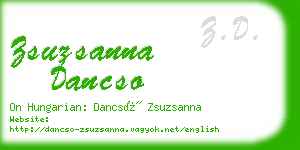 zsuzsanna dancso business card